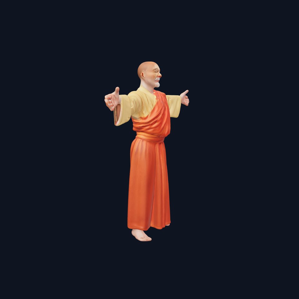 Orange Monk model pack